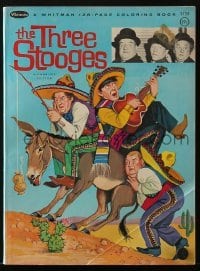 4h615 THREE STOOGES coloring book 1964 Moe, Larry & Joe, a Whitman 120-page coloring book!