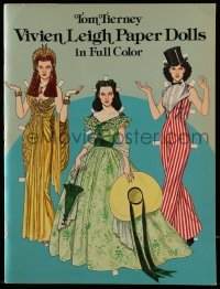 4h617 VIVIEN LEIGH softcover book 1981 cool paper dolls from her famous movies in full-color!
