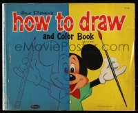 4h618 WALT DISNEY'S HOW TO DRAW & COLOR BOOK coloring book 1960 your favorite cartoon characters!