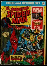 4h004 AMAZING SPIDER-MAN comic book 1974 Book & Record Set with a real 45 RPM record!