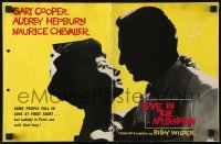 4h073 LOVE IN THE AFTERNOON English pressbook 1957 Billy Wilder, Audrey Hepburn, Gary Cooper