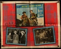 4h068 BEND OF THE RIVER 22x28 special poster R1958 James Stewart, Rock Hudson, Anthony Mann