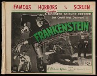 4h672 FAMOUS HORRORS OF THE SCREEN magazine 1958 great stills from all the Frankenstein movies!