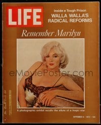 4h696 LIFE MAGAZINE magazine September 8, 1972 Marilyn Monroe, photo exhibit of the tragic star!