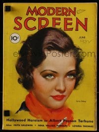 4h703 MODERN SCREEN magazine June 1932 great cover art of Sylvia Sidney by Earl Christy!