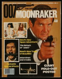 4h706 MOONRAKER magazine 1979 James Bond Official Movie Poster Book, unfolds to 22x34 poster!