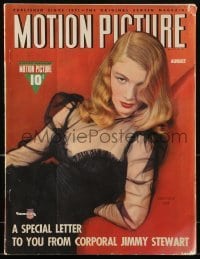 4h720 MOTION PICTURE magazine August 1941 cover portrait of sexy Veronica Lake w/ trademark hair!