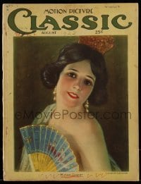 4h726 MOTION PICTURE CLASSIC magazine August 1922 cover art of Miriam Cooper by Benjamin Eggleston!