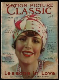 4h731 MOTION PICTURE CLASSIC magazine August 1929 cover art of pretty June Collyer by Don Reed!