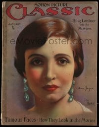 4h836 MOTION PICTURE CLASSIC English magazine January 1927 cover art of Alice Joyce by Don Reed!