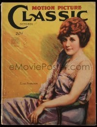 4h724 MOTION PICTURE CLASSIC magazine October 1918 great cover portrait of pretty Elsie Ferguson!