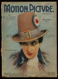 4h714 MOTION PICTURE magazine December 1923 great cover portrait of Ramon Novarro by Hal Phyfe!