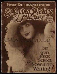 4h739 MOVING PICTURE STORIES magazine January 29, 1924 Famous Bachelors of Hollywood special issue!