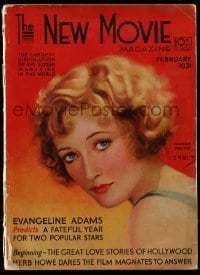 4h740 NEW MOVIE MAGAZINE magazine February 1931 cover art of pretty Marion Davies by Jules Erbit!
