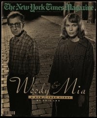 4h751 NEW YORK TIMES MAGAZINE magazine Feb 24, 1991 Woody Allen & Mia Farrow, A New York Story!