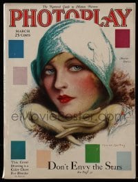 4h757 PHOTOPLAY magazine March 1929 great cover art of sexy Marion Davies by Charles Sheldon!