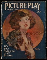 4h775 PICTURE PLAY magazine October 1923 great cover art of Corinne Griffith by Henry Clive!
