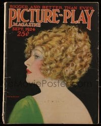 4h777 PICTURE PLAY magazine September 1924 great cover art of Anna Q. Nilsson by White Studio!