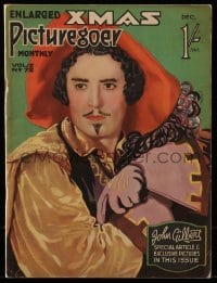 4h877 PICTUREGOER English magazine December 1926 cover art of John Gilbert, enlarged Xmas issue!
