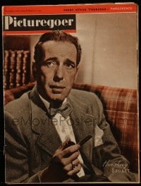4h975 PICTUREGOER English magazine February 12, 1949 cover portrait of smoking Humphrey Bogart!