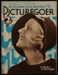 4h898 PICTUREGOER English magazine July 15, 1933 great cover profile portrait of Carole Lombard!