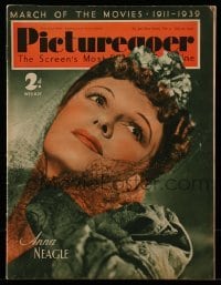 4h971 PICTUREGOER English magazine July 22, 1939 great cover portrait of pretty Anna Neagle!