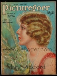 4h888 PICTUREGOER English magazine June 1929 great cover art of pretty Mary Pickford!