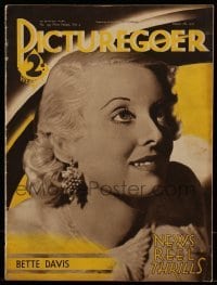 4h903 PICTUREGOER English magazine March 16, 1935 great cover portrait of pretty Bette Davis!