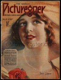 4h882 PICTUREGOER English magazine March 1928 great cover portrait of pretty Janet Gaynor!