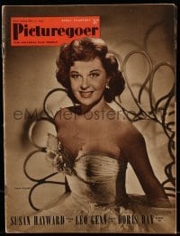 4h979 PICTUREGOER English magazine May 17, 1952 great cover portrait of sexy Susan Hayward!