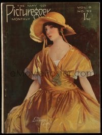 4h866 PICTUREGOER English magazine May 1925 great cover art of pretty Lillian Gish in yellow dress!