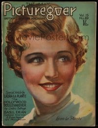 4h883 PICTUREGOER English magazine May 1928 great cover portrait of pretty smiling Laura La Plante!