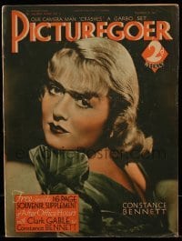 4h907 PICTUREGOER English magazine September 7, 1935 cover portrait of sexy Constance Bennett!