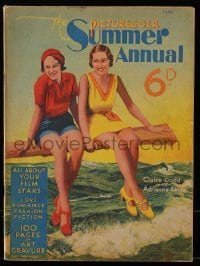 4h848 PICTUREGOER SUMMER ANNUAL English magazine 1932 Claire Dodd & Adrienne Ames on diving board!