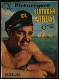 4h853 PICTUREGOER SUMMER ANNUAL English magazine 1937 barechested Clark Gable wearing sailor cap!