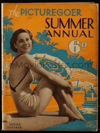 4h849 PICTUREGOER SUMMER ANNUAL English magazine 1933 sexy Norma Shearer at the beach on cover!