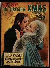 4h863 PICTUREGOER XMAS ANNUAL English magazine 1938 Norma Shearer & Tyrone Power on the cover!