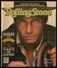 4h794 ROLLING STONE magazine June 25, 1981 Harrison Ford in Raiders of the Lost Ark cover story!