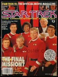 4h808 STAR TREK VI magazine 1991 William Shatner, Leonard Nimoy, Takei, official movie magazine!