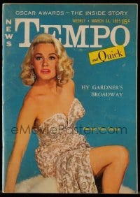 4h651 TEMPO 4x6 magazine March 14, 1955 Mamie Van Doren, Marilyn Monroe on back cover & inside!