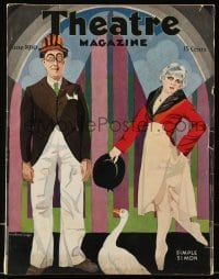 4h812 THEATRE MAGAZINE magazine June 1930 Samuel Bernard Schaeffer art of Ed Wynn in Simple Simon!