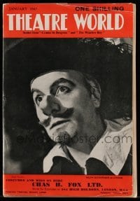 4h846 THEATRE WORLD English magazine January 1947 Ralph Richardson as Cyrano de Bergerac!