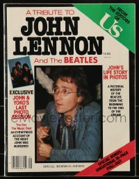 4h818 TRIBUTE TO JOHN LENNON & THE BEATLES magazine 1980 released after his untimely death!