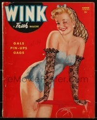4h823 WINK vol 1 no 1 magazine Summer 1944 super sexy pin-up cover art by Billy DeVorss!