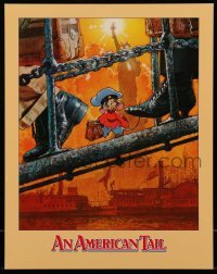 4h079 AMERICAN TAIL screening program 1986 Steven Spielberg, Don Bluth, art of Fievel by Struzan!