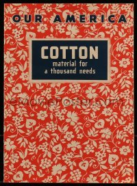 4h013 COTTON 7x10 advertising sticker book 1943 material for a thousand needs, from Coca-Cola!