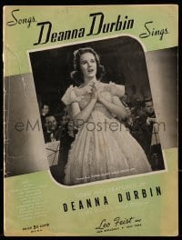4h085 DEANNA DURBIN 9x12 song folio 1939 song hits featured in her new Universal pictures!