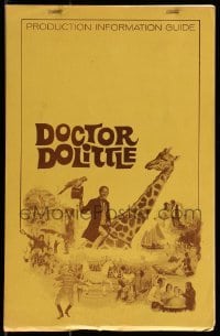 4h037 DOCTOR DOLITTLE 9x13 production information guide 1967 contains lots of info about the movie!