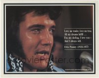 4h077 ELVIS PRESLEY 10x12 commercial print 1980s tribute to The King with Love Me Tender lyrics!