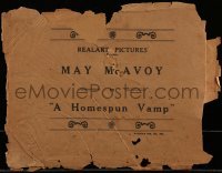 4h025 HOMESPUN VAMP 11x14 lobby card bag 1922 Realart Pictures movie starring May McAvoy!